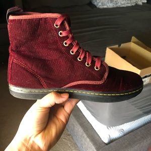 Dr martens velvet shoes